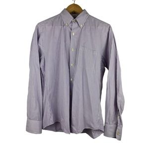 J. Crew Tailored Fit S White Purple Stripe Button Up Shirt